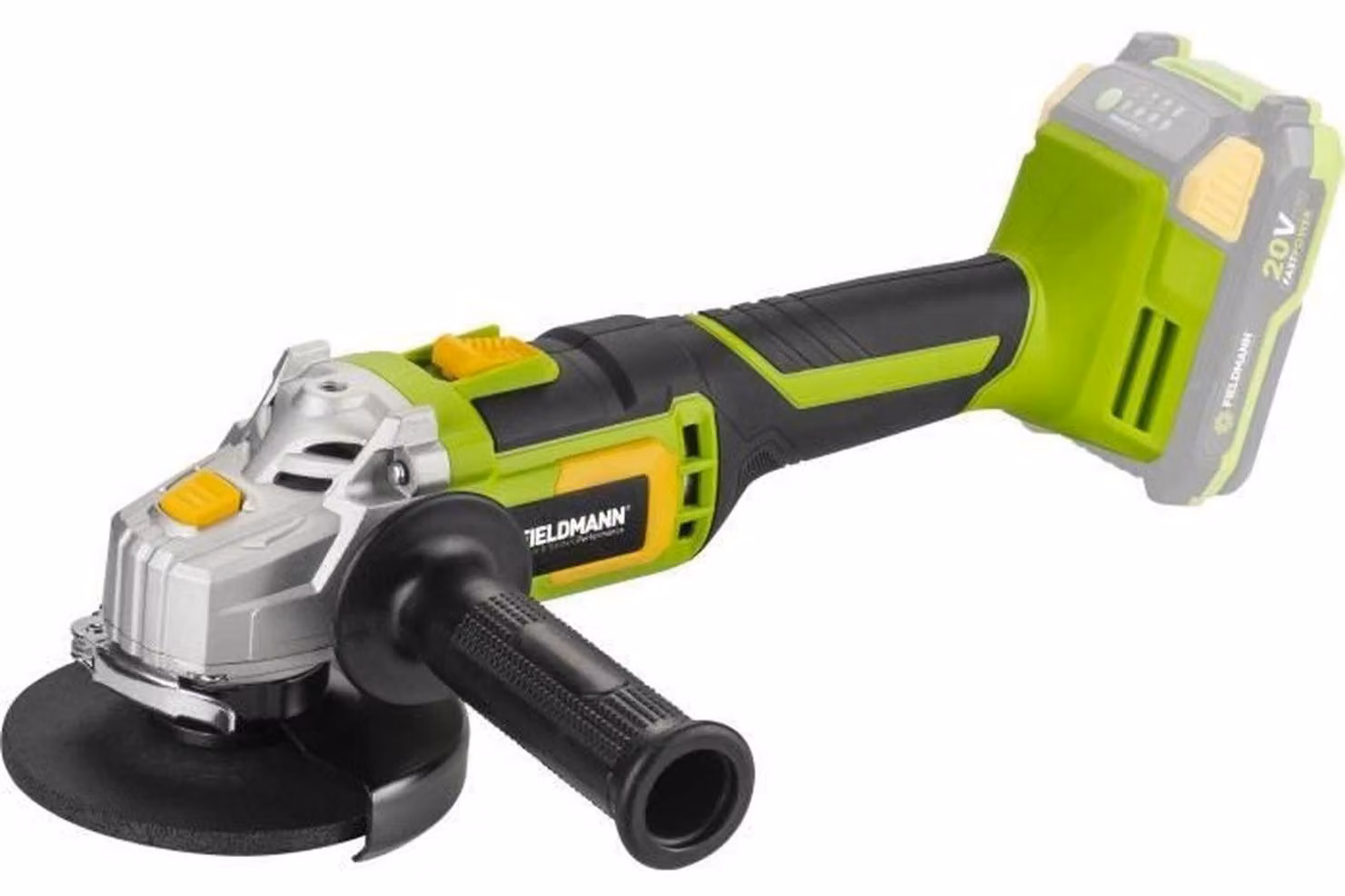 Cordless angle grinder - FIELDMANN - 20V - 115 mm - Battery and charger not included