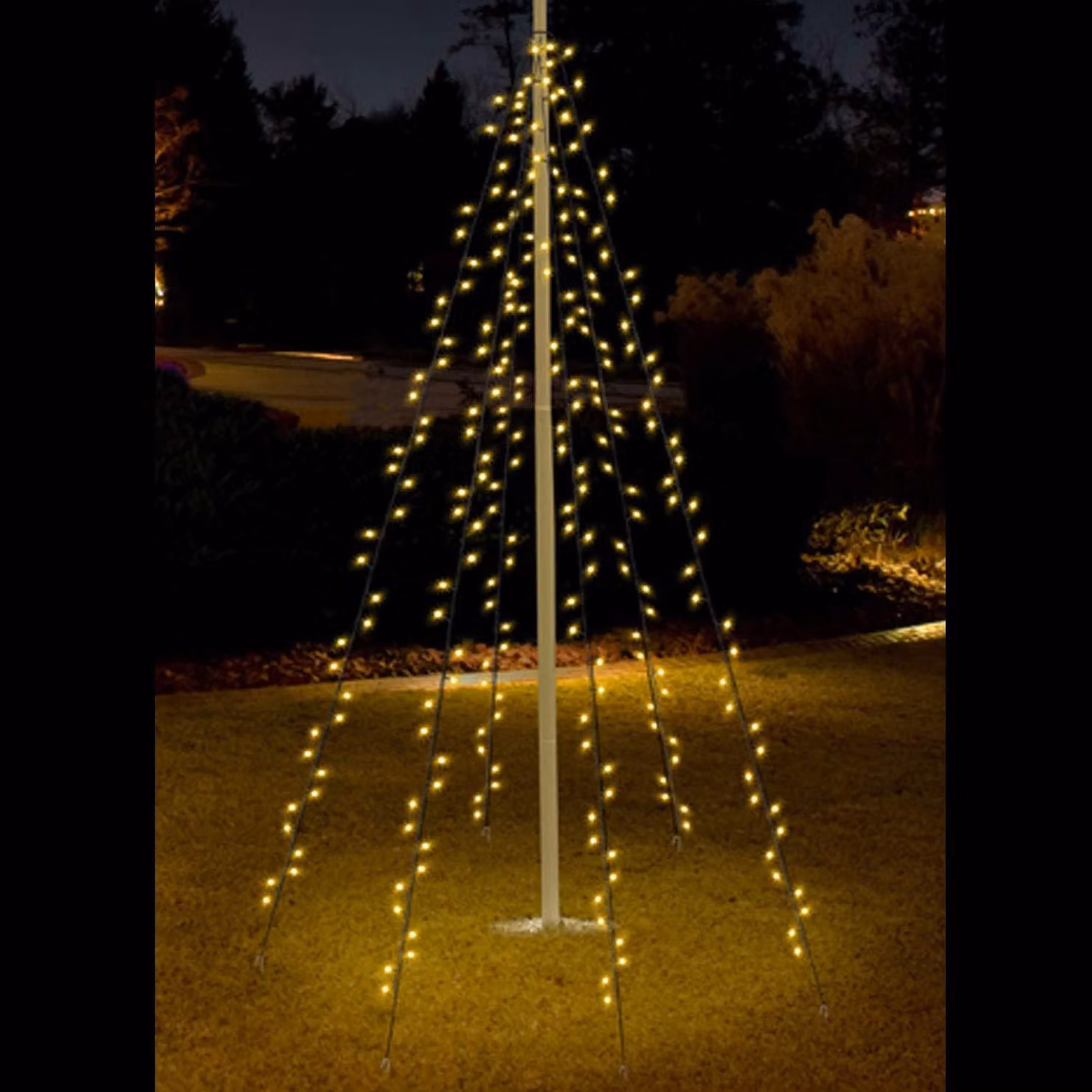 Catena luminosa con 400 LED, luce bianca calda, 8 metri, per illuminazione esterna