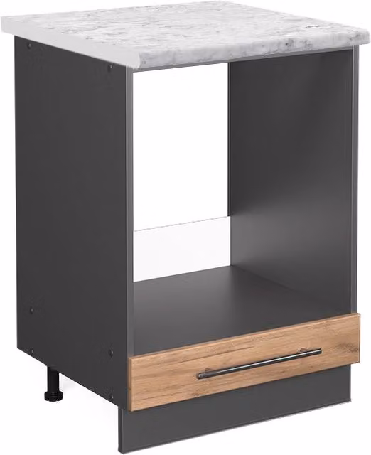 Mobile per forno da incasso Vicco Fame-Line Rovere dorato e Antracite, L: 60 cm