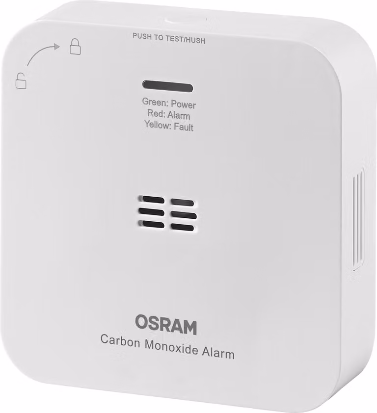 OSRAM SMART+ WIFI rilevatore di monossido di carbonio in bianco, confezione da 1, EN 50291, protezione IP20, adatto per uso interno