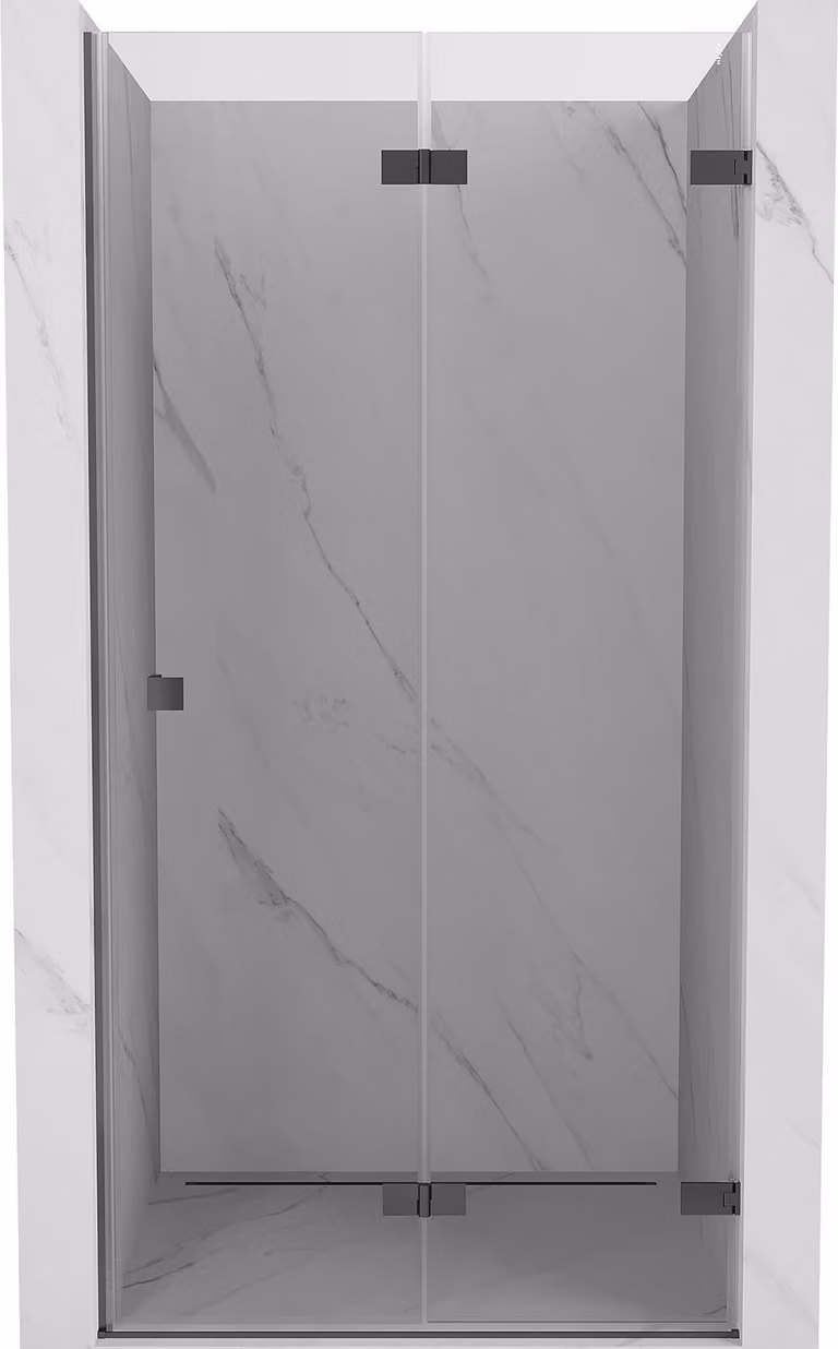 Mexen Lunar-F porta doccia pieghevole destra 75 cm, trasparente, gun metal - 836-075-000-95-00-P