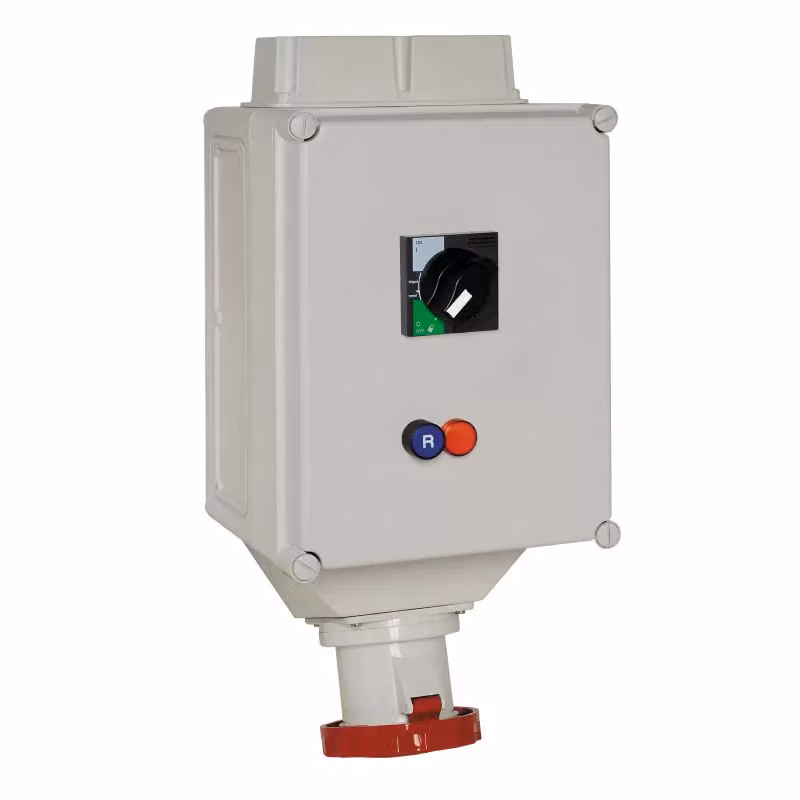 Presa a muro Schneider Electric con blocco e interruttore di sicurezza, 125 A, 3 poli + terra, 380-415 V CA, IP65 82494