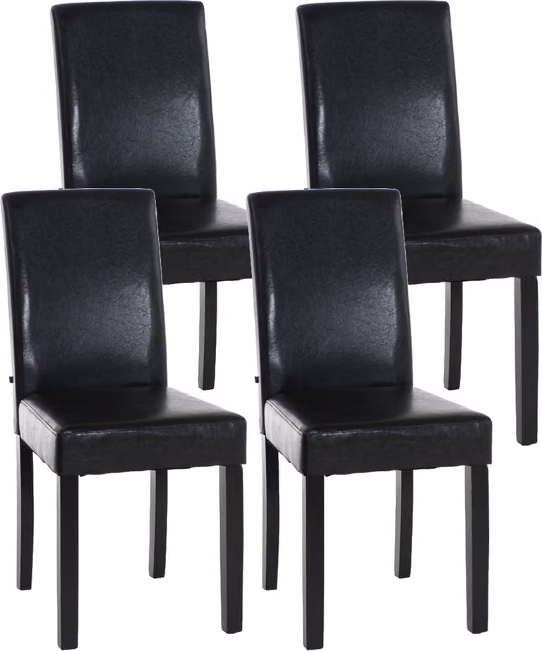 set di 4 sedie da pranzo Ina nero