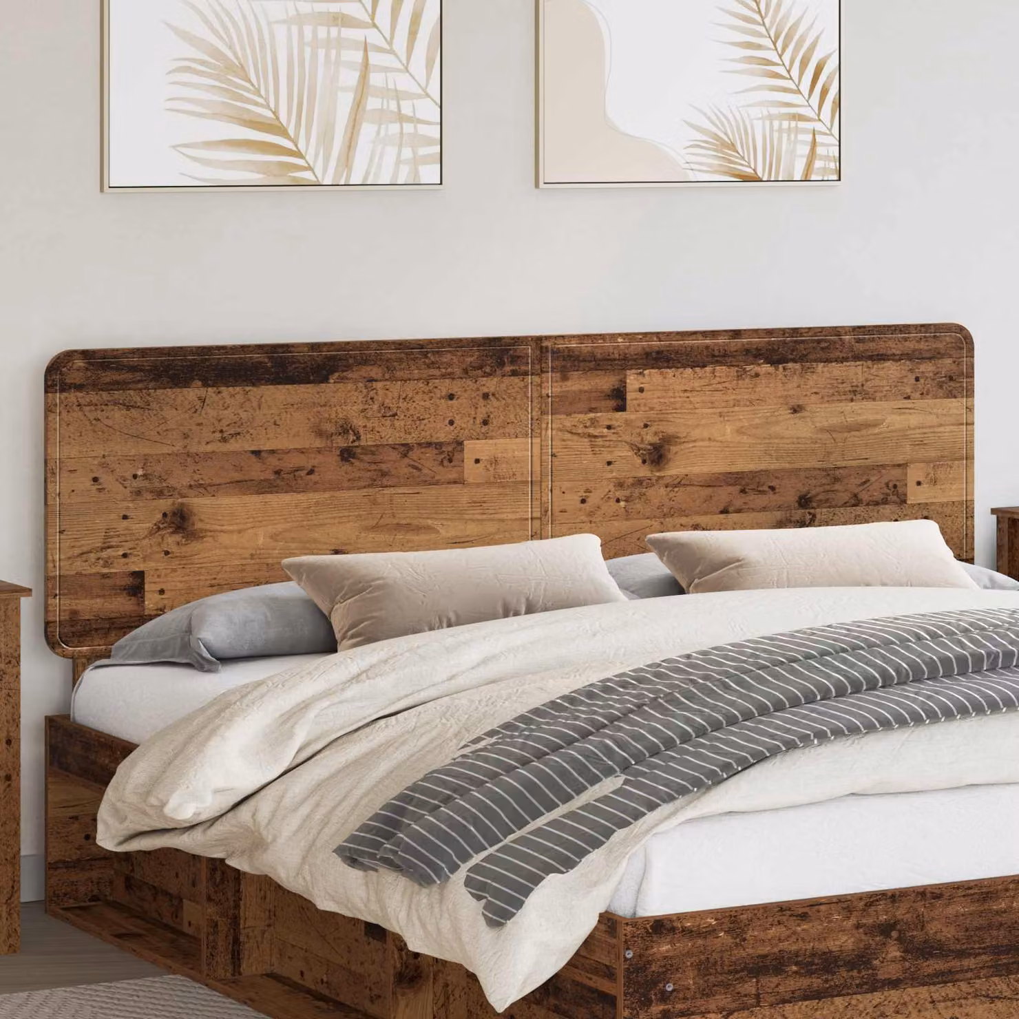 Testiera per letto moderna vidaXL in legno ingegnerizzato color marrone
