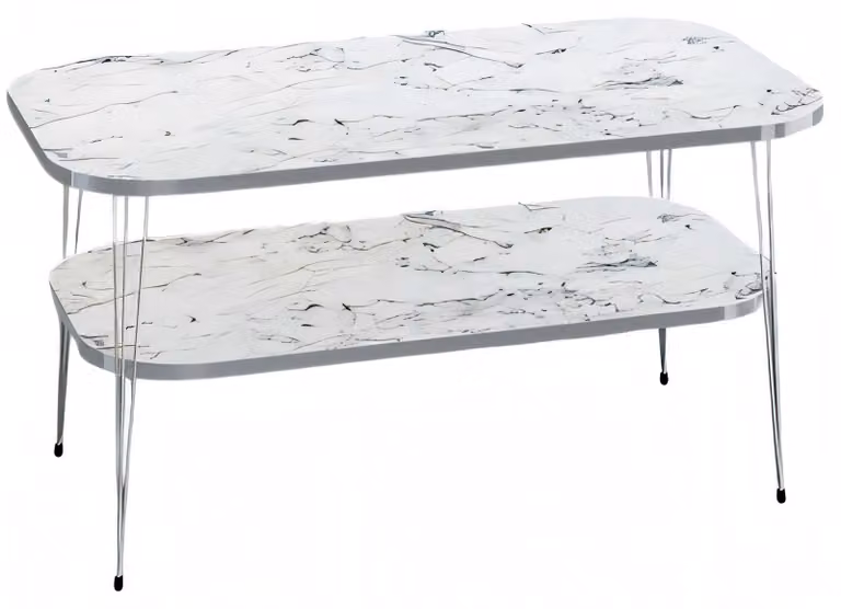 Eleganter weißer Couchtisch aus Holz mit modernem Design