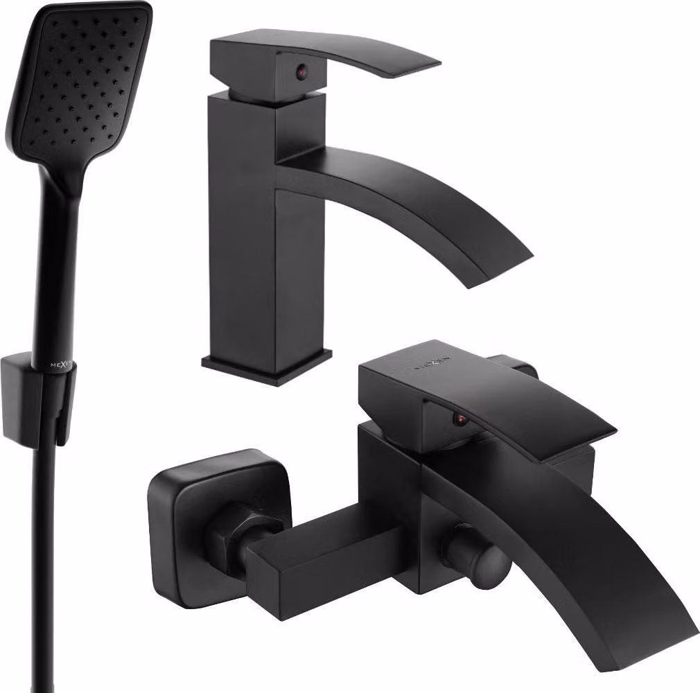 Mexen Libra R62 set da vasca, nero - 745103R62-70