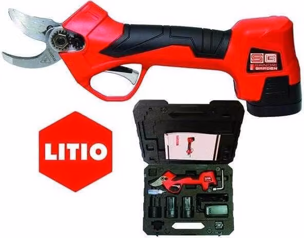 Forbici per potatura Sandrigard SG-FP 25 Li con 2 batterie 14,4V 2Ah