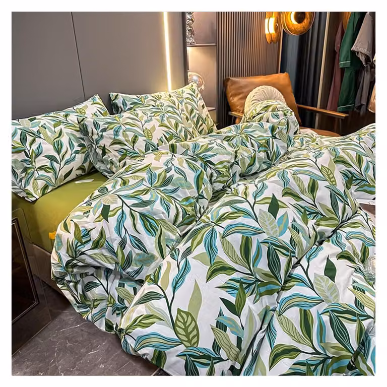 Set di lenzuola 4 pezzi, con chiusura a zip
