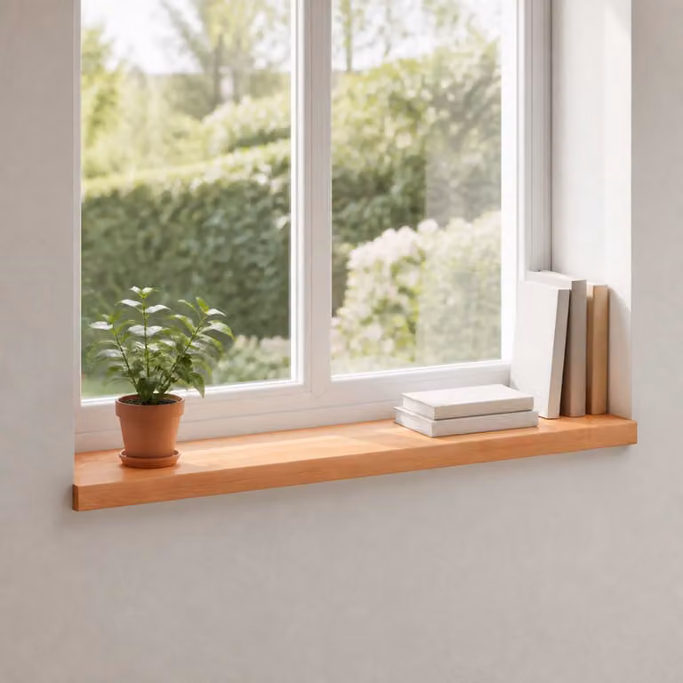 Set di 2 soglie per finestre vidaXL in legno color marrone L 70 cm x P 25 cm x H 2 cm