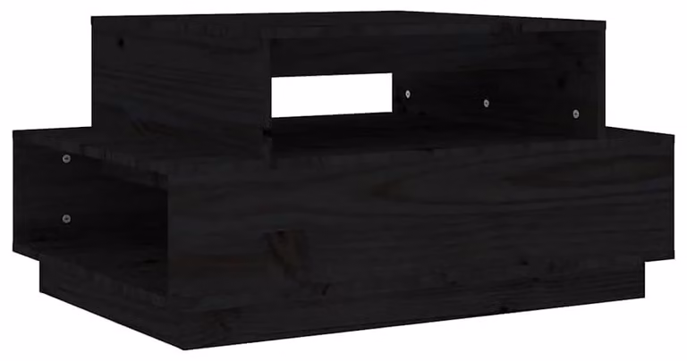 Tavolino da salotto in legno massello, colore nero