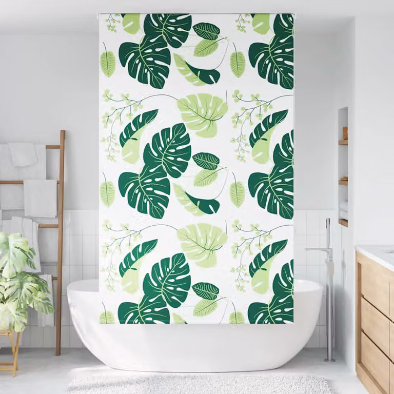 vidaXL Tenda a Rullo Doccia 130x240 cm Larghezza Tessuto 126 cm