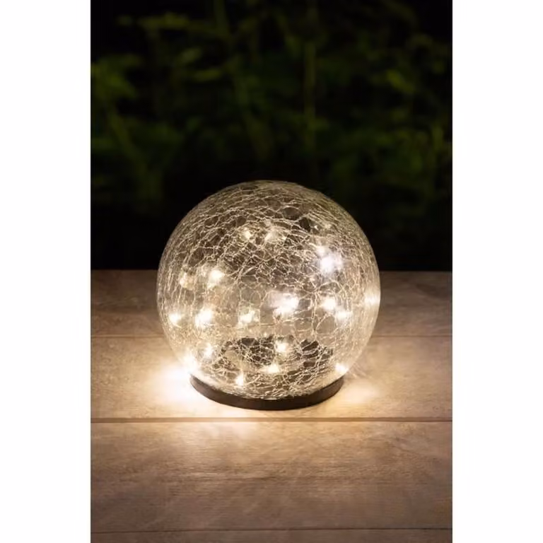 Globo solare GALIX - effetto vetro rotto Ø 15 cm - 25 LED bianchi