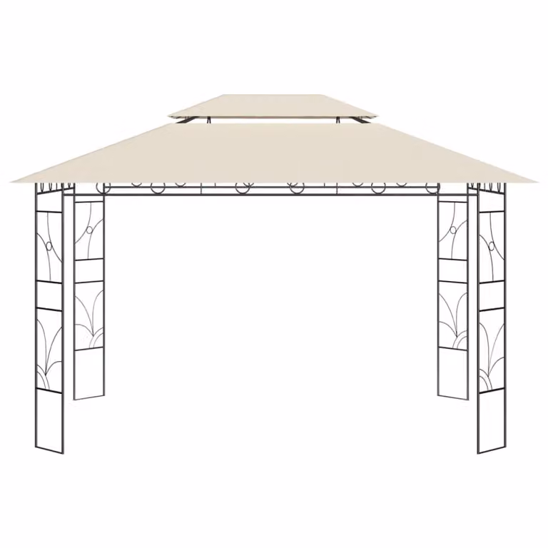 vidaXL Padiglione 4x3x2,7 m Crema 160 g/m²