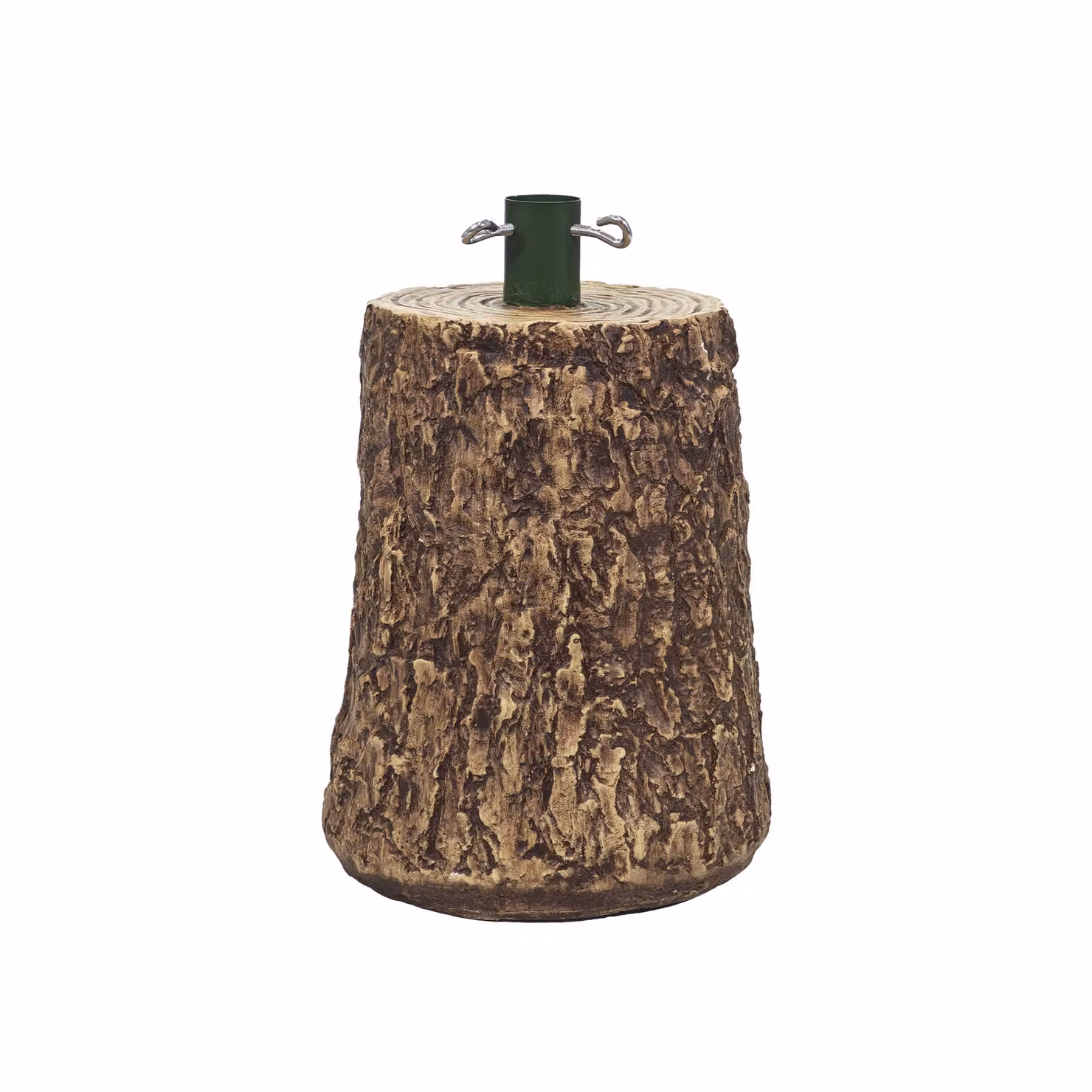 Base per Albero di Natale a Tronco Vestiamo Casa Gran Natale, Colore Marrone e Verde, H 28,5 cm x Diametro 22,5 cm – 1