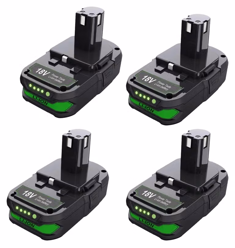 Batteria agli ioni di litio, capacità 3000 mAh, tensione 18 V, compatibile con Ryobi, 4BAT, 18V-d