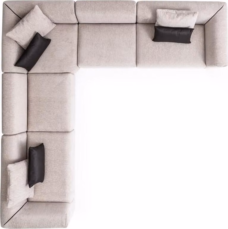 Taupe Ecksofa Ecksofagarnitur Kompakte Sofaecke Textilmöbel Sitzecke Sofa