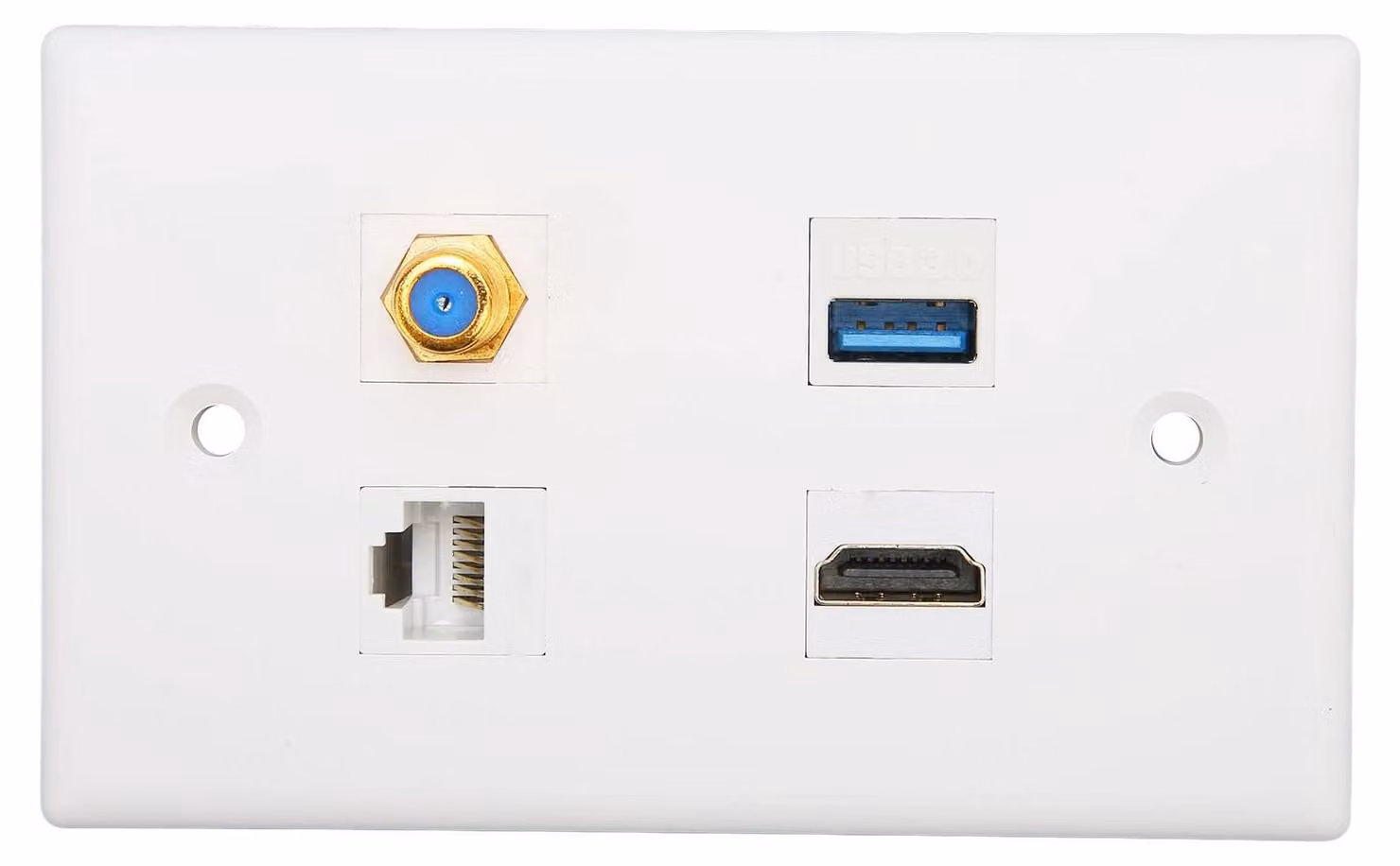 Piastra a muro HDMI a 4 porte, piastra a muro multifunzione con diverse connessioni