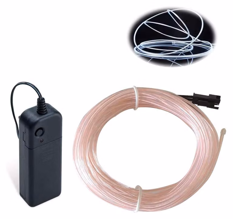 Cavo elettrico bianco, 3 metri, con riduzione del rumore, ideale per Halloween e progetti fai-da-te