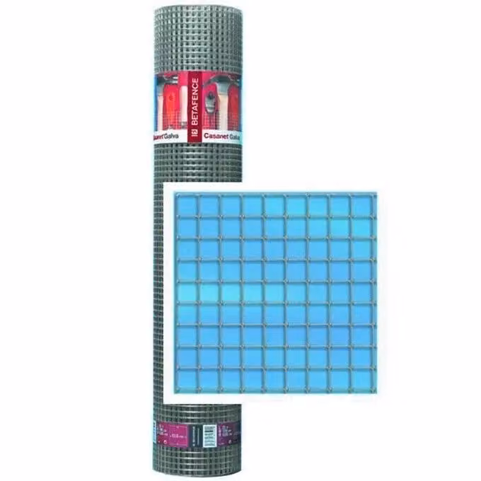 Rete elettrosaldata Betafence Casanet in acciaio zincato grigio, maglia 12,7x12,7 mm, filo 1,05 mm, H: 61 cm, L: 25 m – 2