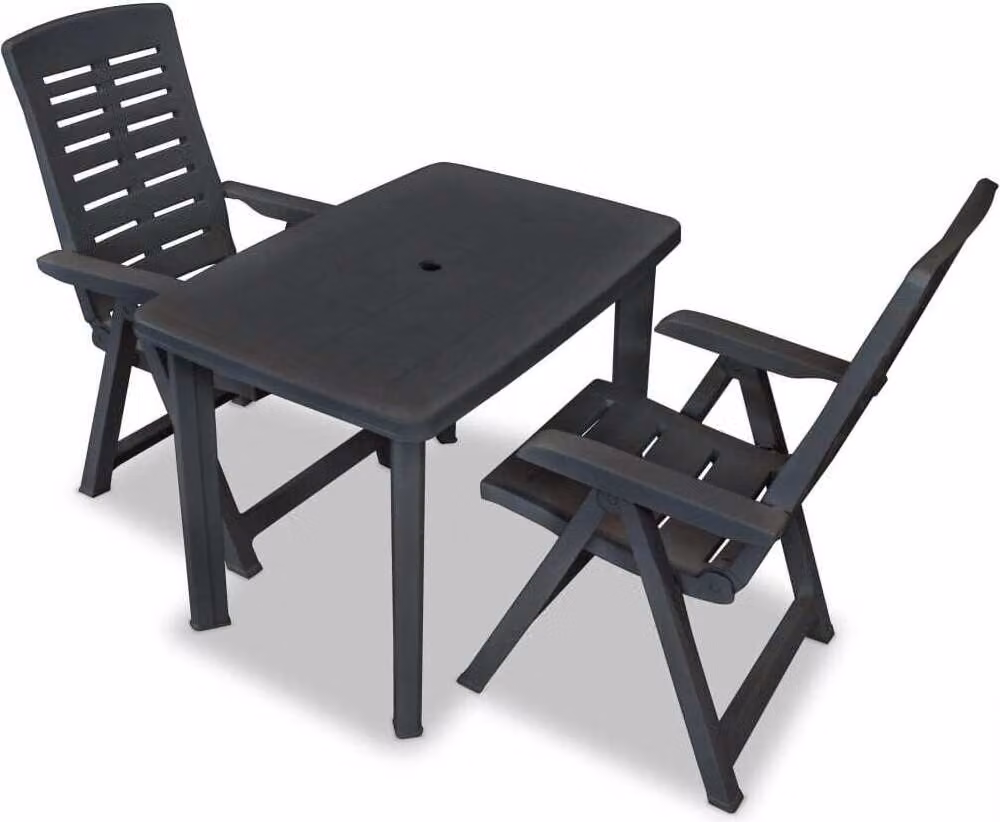 Maison Exclusive - Set da Bistrot 3 pz in Plastica Antracite
