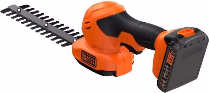 Tagliasiepi e cesoie da giardino senza fili BLACK+DECKER BCSS18D1-QW, 18 V, batteria da 2 Ah, larghezza lama 10 cm, lunghezza lama 20 cm