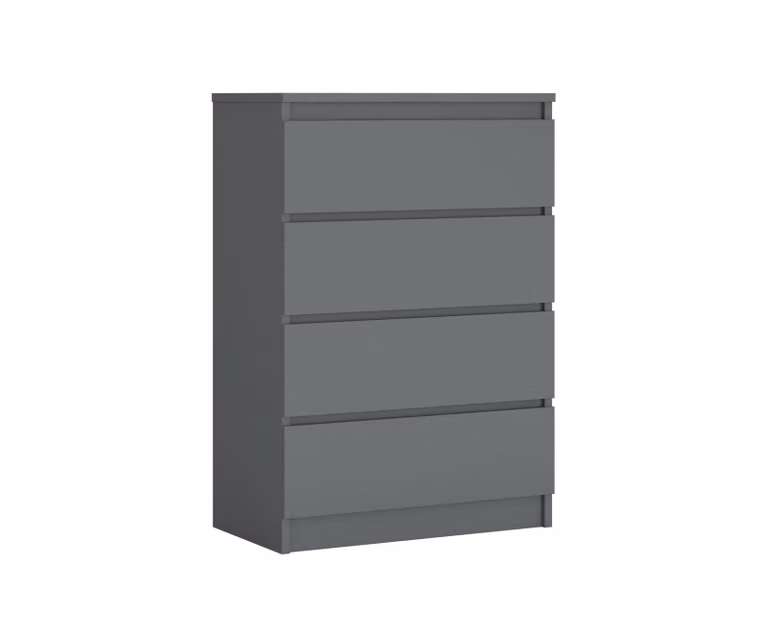 Cassettiera con 4 cassetti, colore: antracite A: 70 x 101 x 39 cm