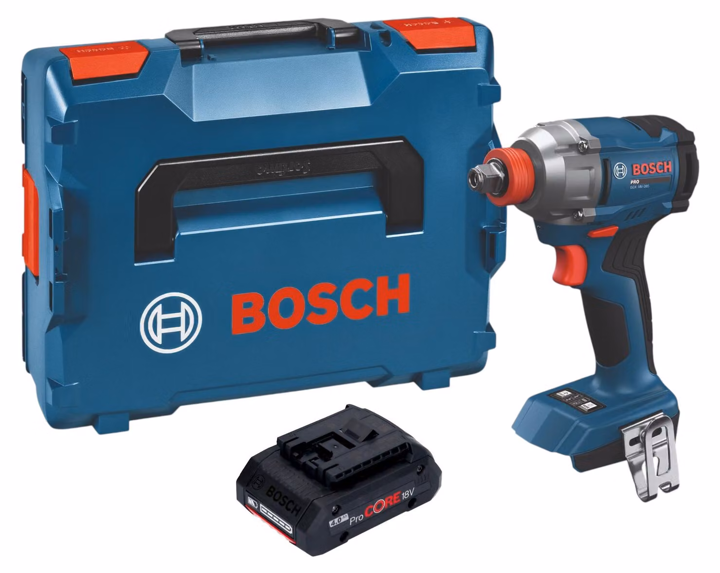 Avvitatore a impatto a batteria Bosch GDX 18V-285 Professional 18 V 285 Nm + 1x batteria ProCORE 4,0 Ah + L-Boxx - senza caricabatterie