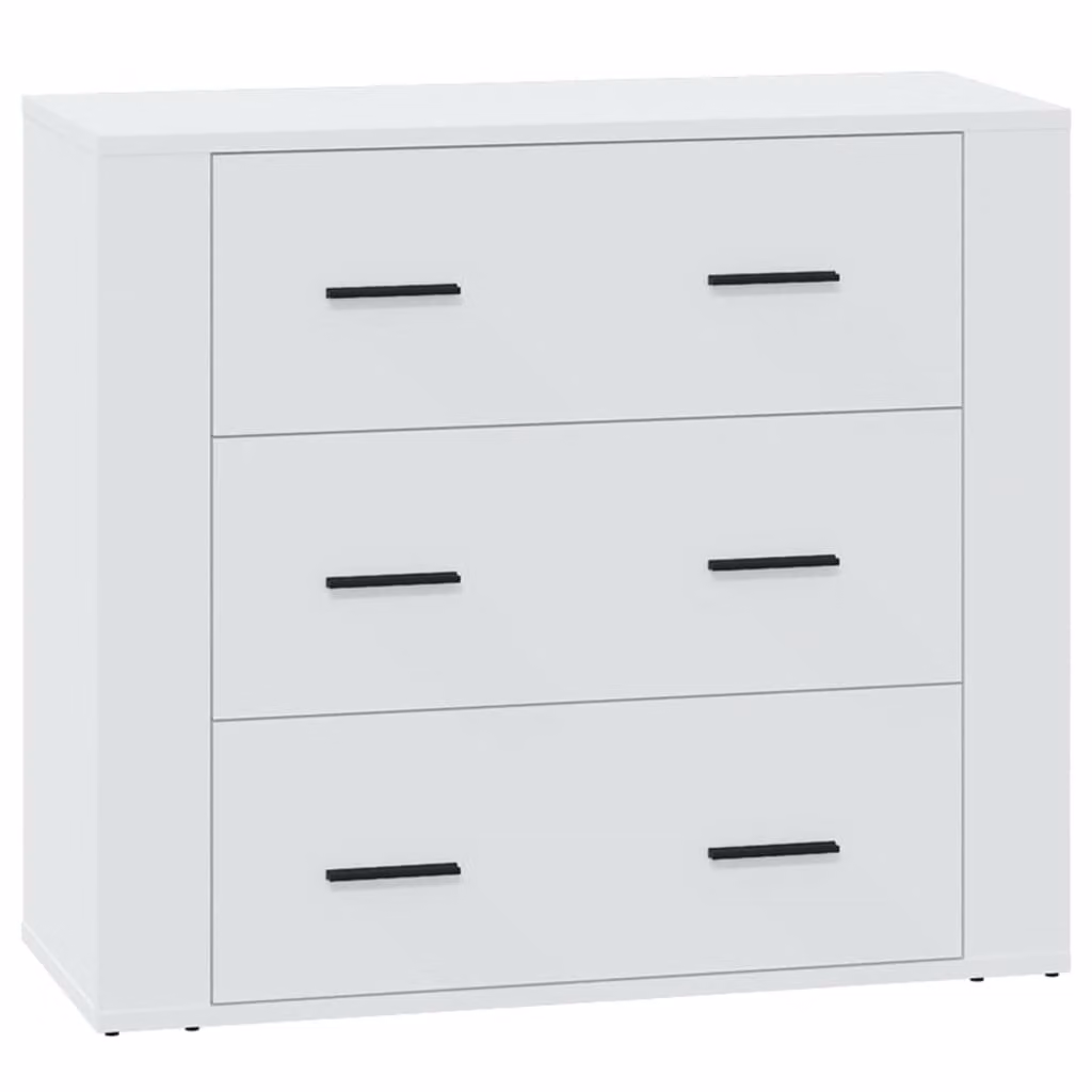 Credenza Bianca 80x33x70 cm in Legno Multistrato