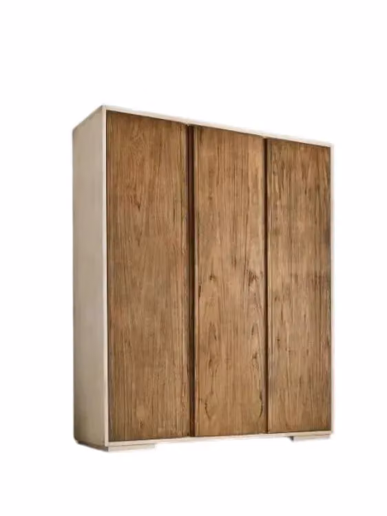Armadio 3 porte in legno stile shabby chic bicolore bianco e marrone Mobili 2G L/P/H: 180 x 60 x 220 cm – 3