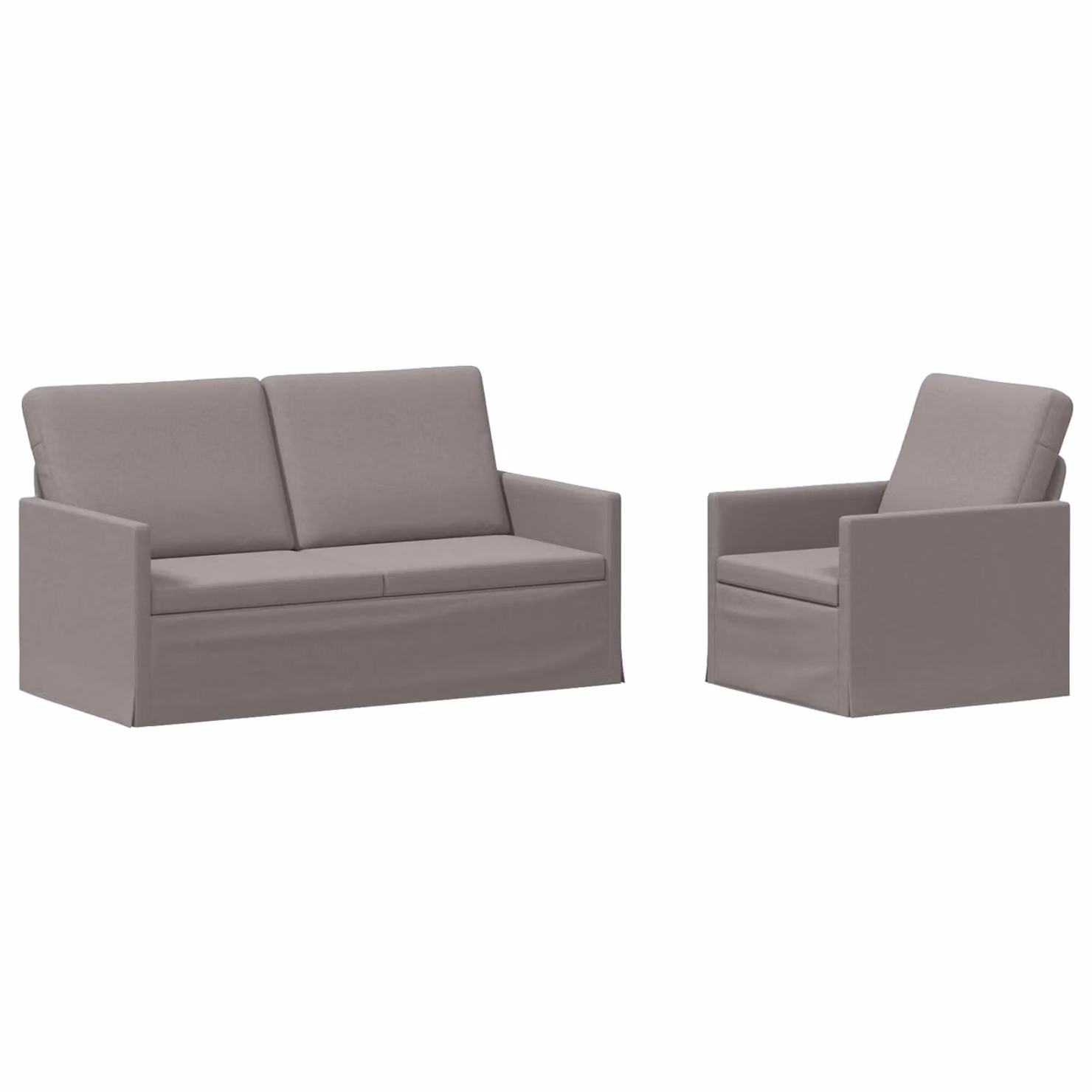 Set di 2 divani moderni vidaXL in tessuto color tortora per il tuo soggiorno