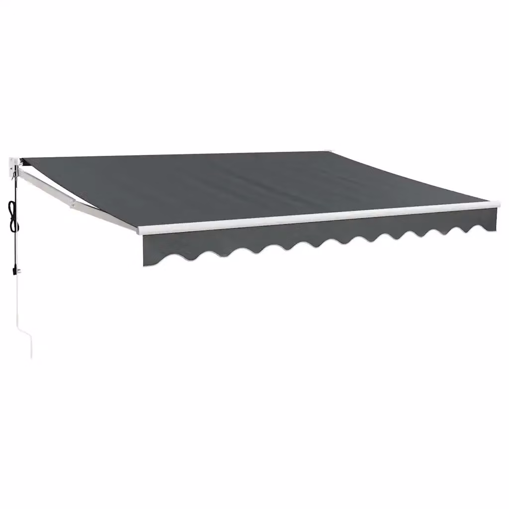 Tenda da sole automatica retrattile VIDAXL in alluminio e poliestere, colore antracite, montaggio a parete con bracci pieghevoli – 2
