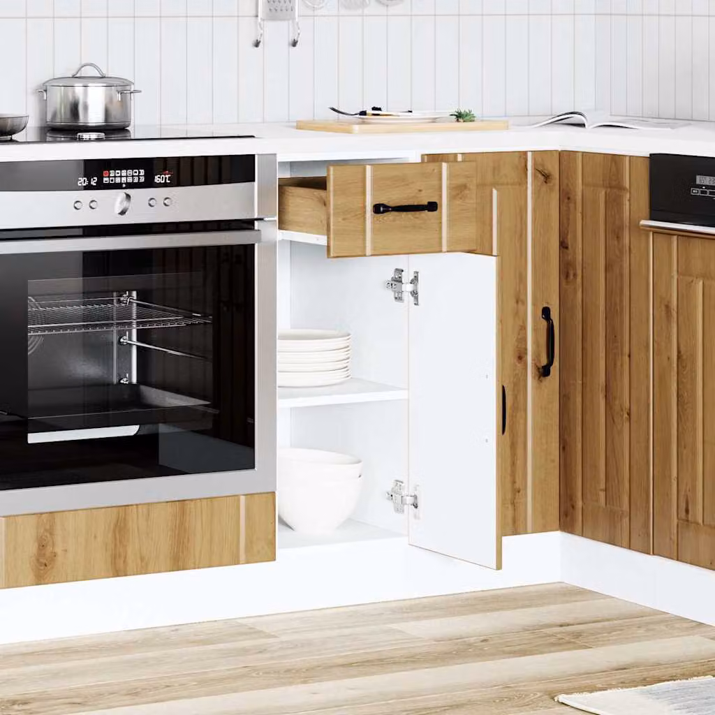 Base da Cucina Lucca Rovere Artigianale in Legno Multistrato
