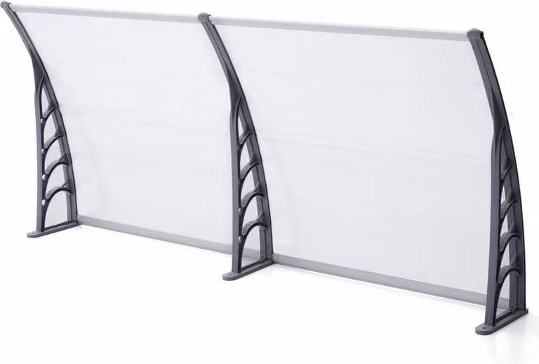Tettoia per finestra/porta, color prugna, lastra in policarbonato trasparente, protezione UV, resistente alla pioggia, 1,2/1,5/2 m