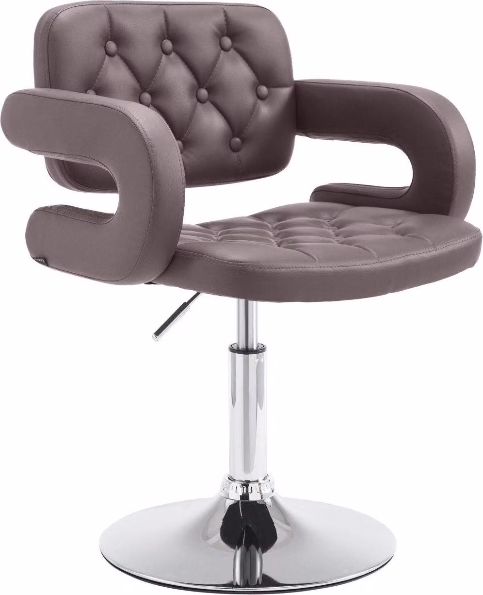 Sedia in Pelle finta - Poltrona moderna - Altezza regolabile per un comfort ottimale | Colore: Marrone
