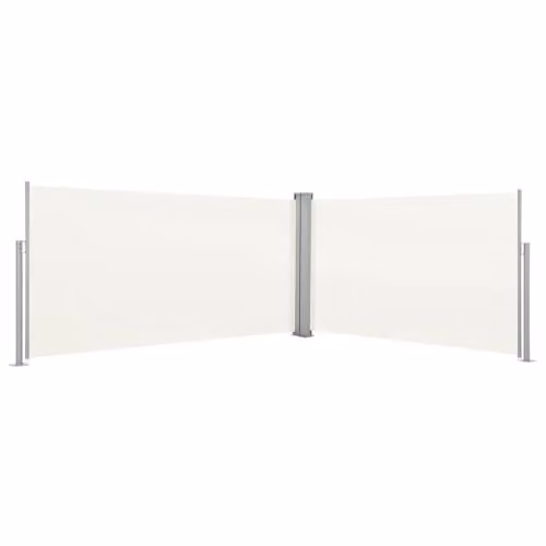 Helloshop26 Tenda da sole paravento Tenda a pannello laterale retrattile di Patio Giardino Terrazza Balcone Protezione Visiva Schermo 160 x 600 cm Crema 02_0007099