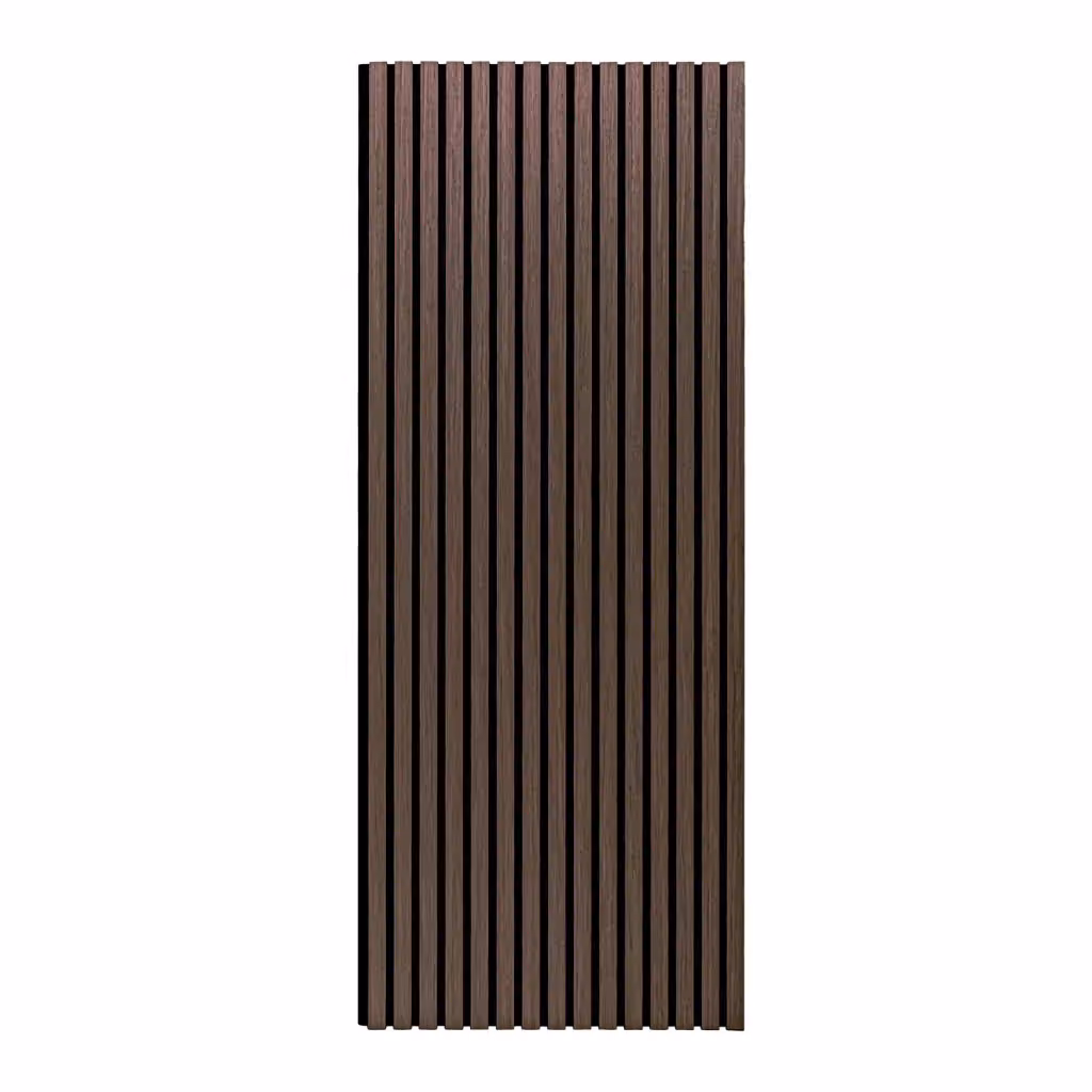 Mozart Set di 2 pannelli fonoassorbenti decorativi in legno MDF impiallacciato, marrone, H: 235 cm, L: 60 cm – 2
