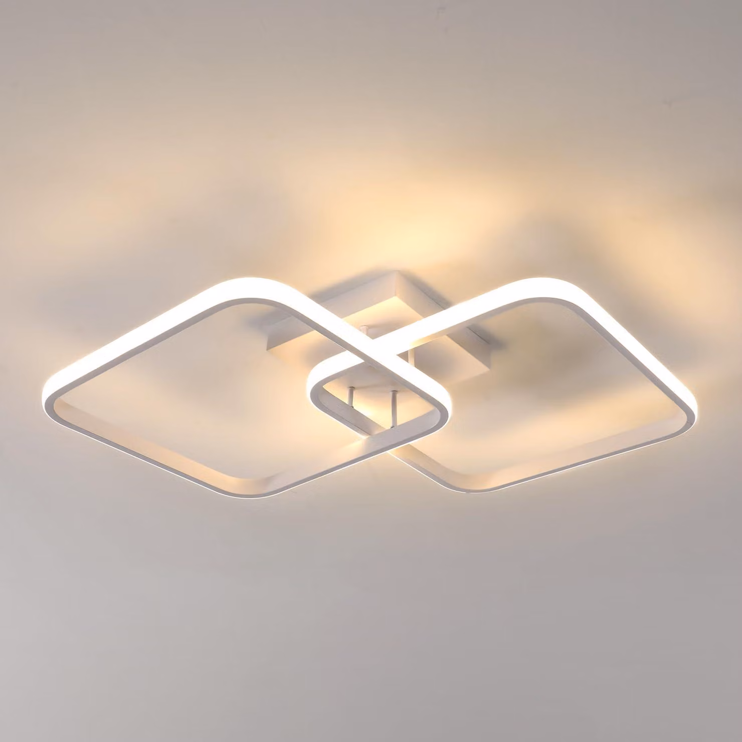 Plafoniera LED Osairous, design moderno, 42W, 4700LM, 3000K, colore bianco – bianco caldo (3000K)