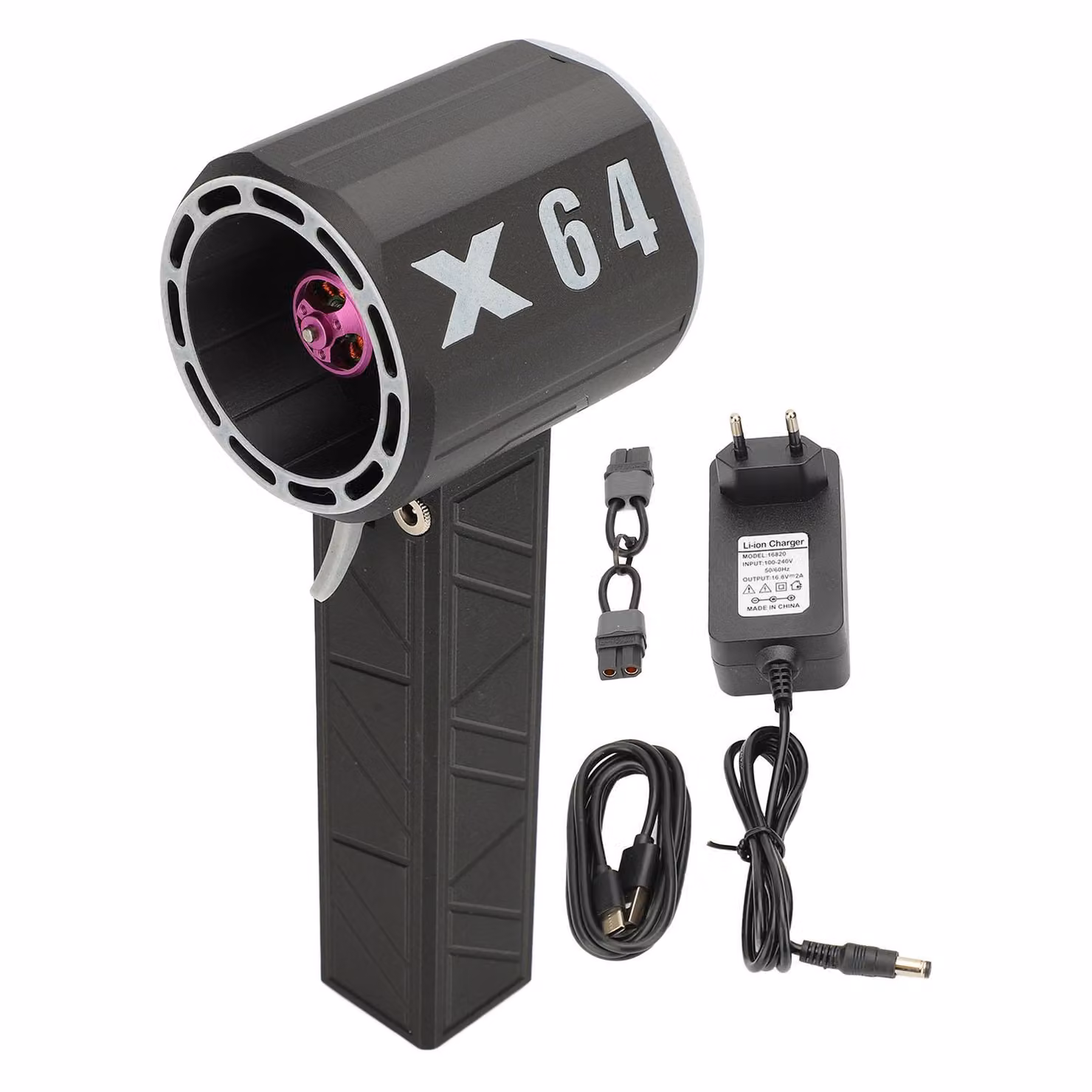 Soffiatore portatile, turbina da 64 mm, a mano, senza spazzole, mini-soffiatore a getto per asciugatura, 100–240 V, spina UE