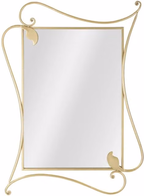 Specchio da parete Petal Vikasa Home con cornice in ferro dorato a petali, L: 110 cm, H: 80 cm
