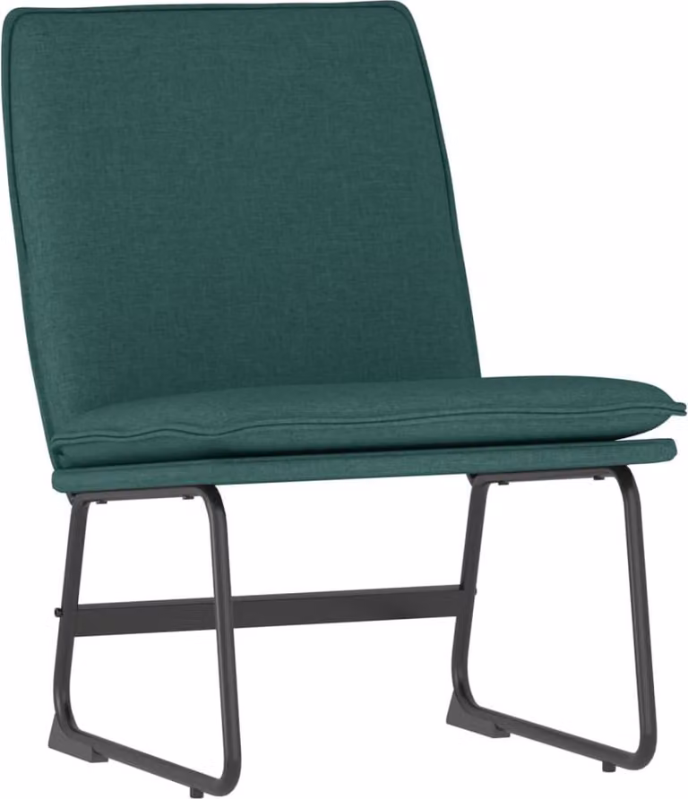 Sedia Lounge Verde Scuro 52x75x76 cm in Tessuto
