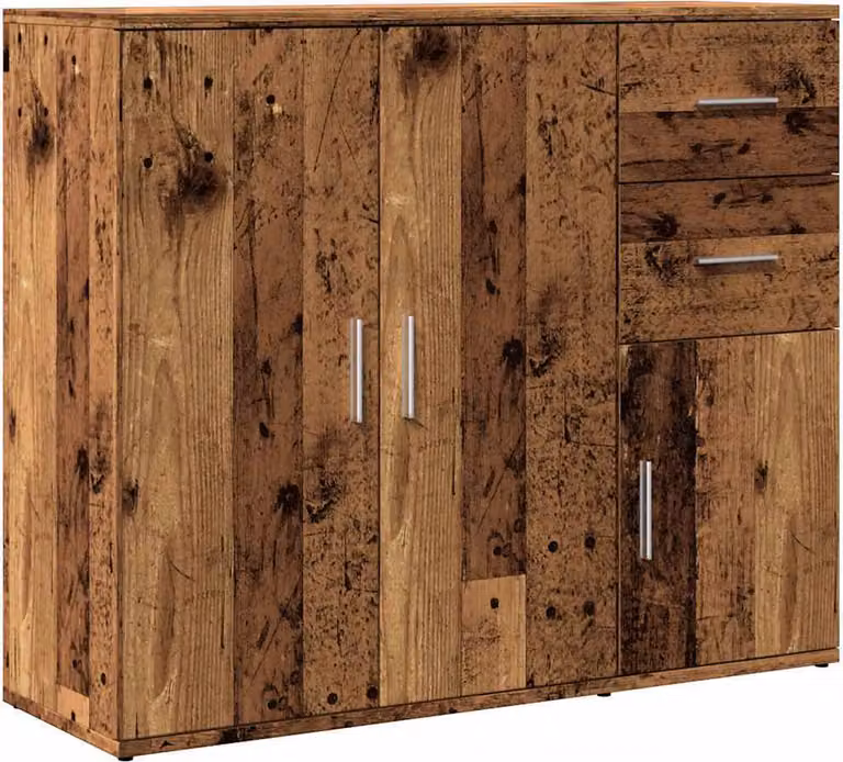 Credenza Legno Antico 91x29,5x75 cm in Legno Multistrato