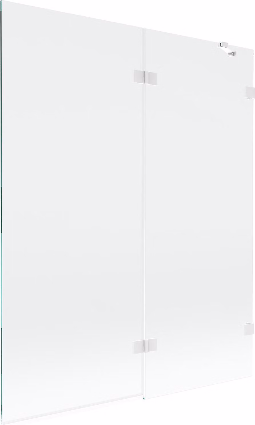 Mexen Lunar paravento per vasca da bagno a 2 ante destro 140 x 150 cm, trasparente, bianco - 897-140-100-20-00-P