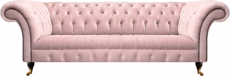 Sofa Dreisitze Couch Rosa Polstermöbel Wohnzimmer Chesterfield Einrichtung