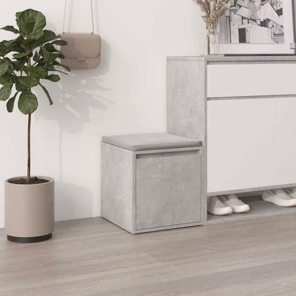 vidaXL Cassetto Contenitore in Legno Grigio Cemento, L/P/H: 40,5 x 40 x 40 cm