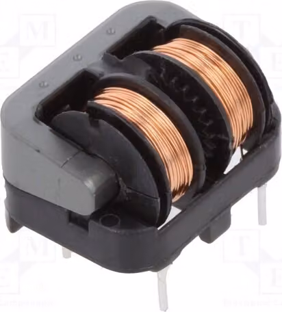 1x Induttore: filo passante, 250 VAC, 280 mΩ, 8,8 mH, 1,3 A, -25 ÷ 120 °C, SSHB10H-R13088, induttore ad anello