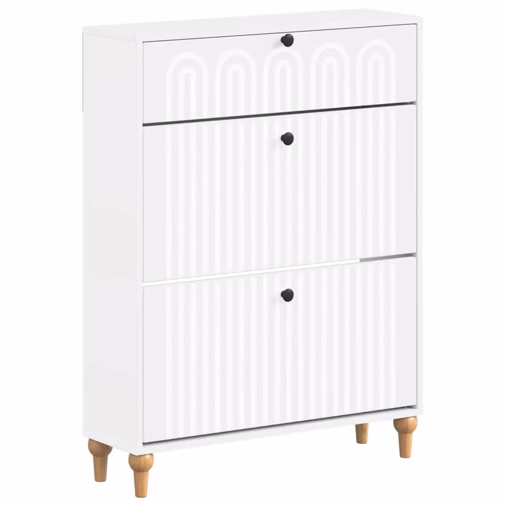 Mobile porta scarpe moderno vidaXL in MDF e metallo L/P/H: 78 x 24 x 103 cm – 2