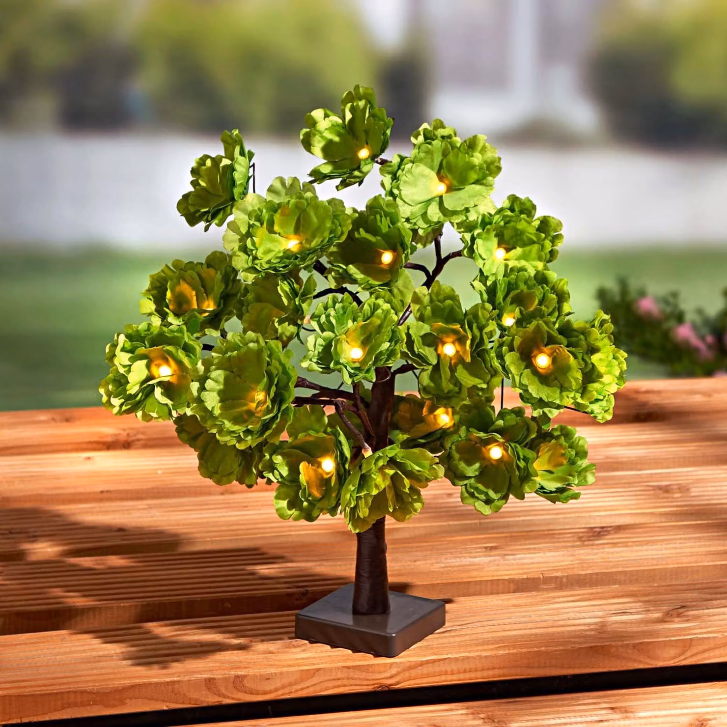 Albero LED 60 cm bianco caldo a batteria per interni esterni albero luminoso per interni esterni