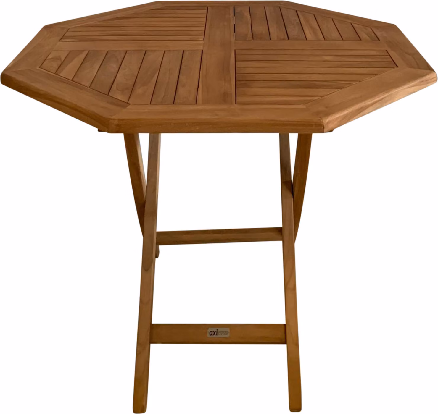 AXI Sana Tavolo da giardino pieghevole in legno di teak ottagonale | Mobile da pranzo pieghevole per l'esterno | Set da pranzo per 4 persone | 100 x 100 x 75 cm