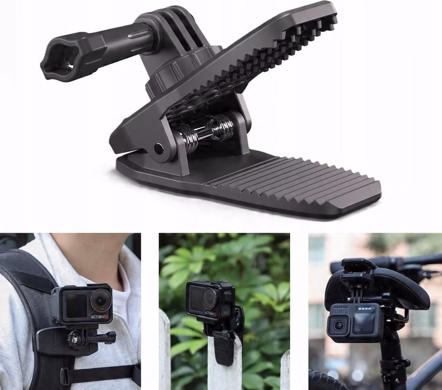 Magnete per cintura con supporto a clip a sgancio rapido per GoPro da 1/4'' / MJ949