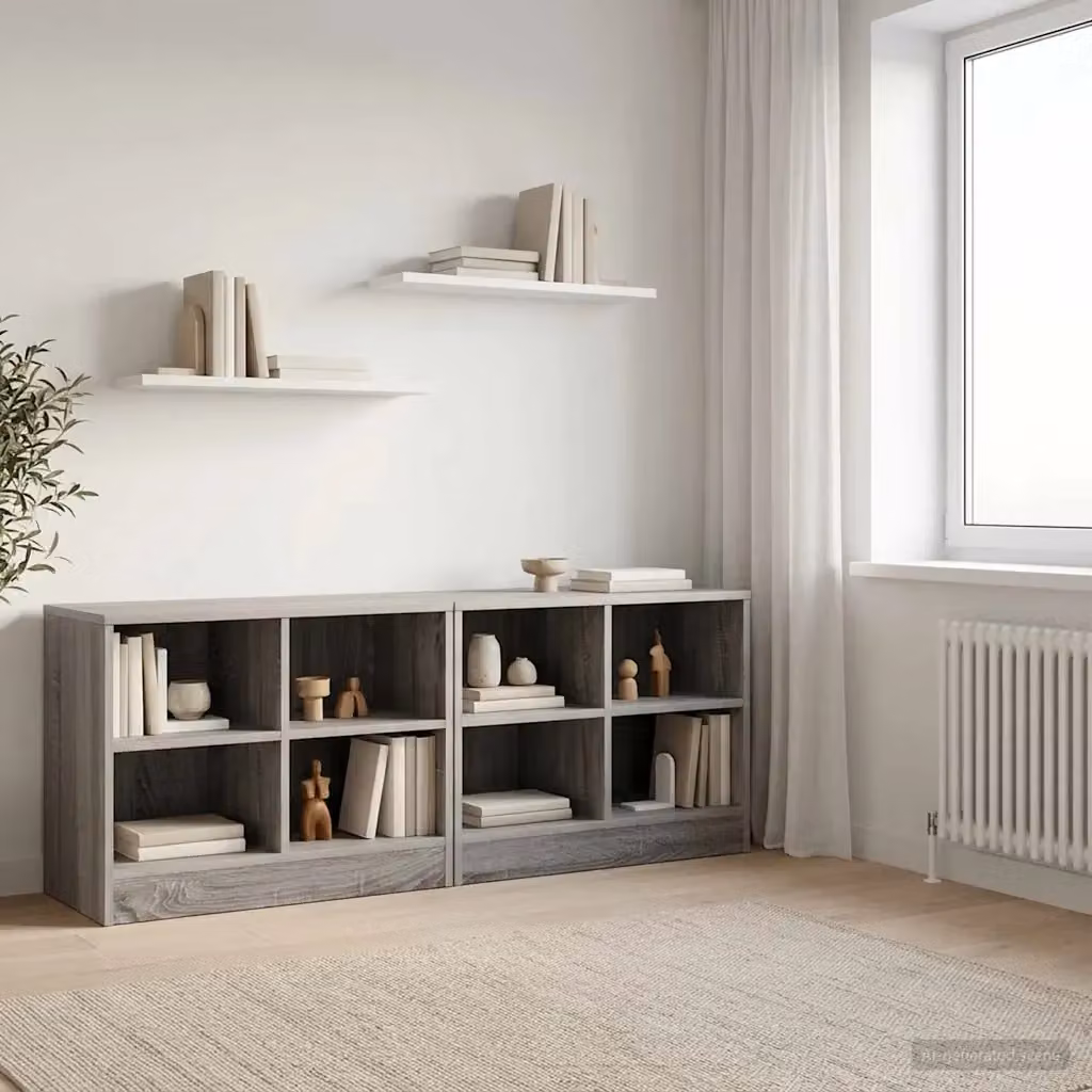 Set di 2 armadietti per letto Sonoma grigio L: 66 cm, P: 33 cm, H: 48 cm – 2